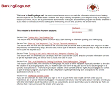 Tablet Screenshot of barkingdogs.net